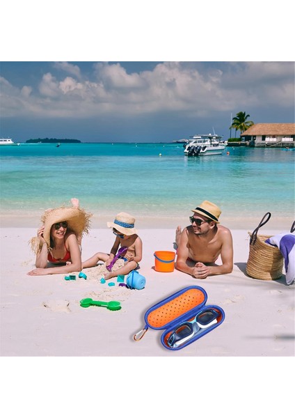 Yüzme Gözlükleri Için Yüzme Gözü Kılıfı, Drenaj Deliği Fermuarlı Güneş Gözlüğü ile Eva Taşıma Kılıfı Klipli Kırmızı (Yurt Dışından) fiyatları