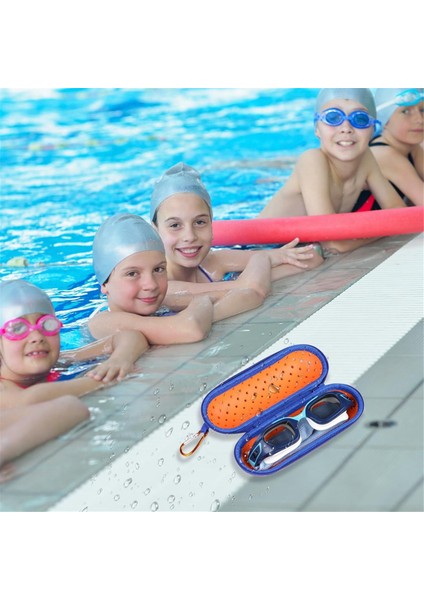 Yüzme Gözlükleri Için Yüzme Gözü Kılıfı, Drenaj Deliği Fermuarlı Güneş Gözlüğü ile Eva Taşıma Kılıfı Klipli Kırmızı (Yurt Dışından) modelleri