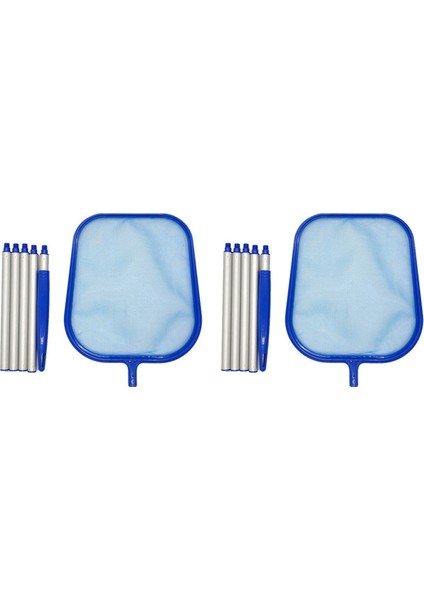 2x Havuz Iniş Net Havuz Temizliği Teleskopik Kutup Yaprak Skimmer Net Yaprak Net Kepçe Yaprakları (Yurt Dışından)