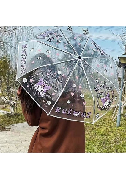 Şeffaf Uzun Saplı Çocuk Şemsiyesi (Yurt Dışından)