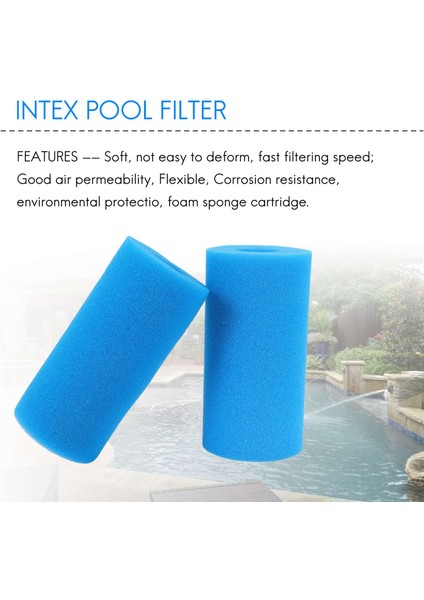 2pcs Köpük Filtre Sünger Intex A Tip A Yeniden Kullanılabilir Yıkanabilir Yüzme Havuzu Akvaryum Filtre Aksesuarları (Yurt Dışından) fırsatları