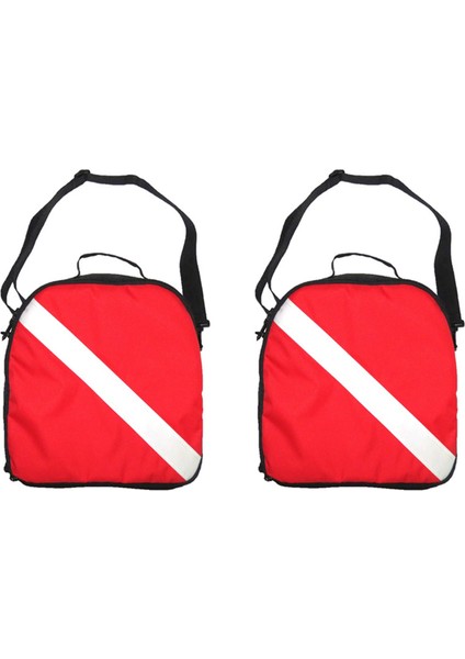 2x Taşınabilir Dayanıklı Naylon Dalış Bayrağı Tüplü Dalış Koruyucu Regülatör Torbası Fermuar Taşıma Sapı (Yurt Dışından)