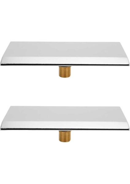 2x Şelale Küveti Spout G1/2 Harici Iplik Spa Banyo Havuzu Yüzme Havuzu Gümüş Duvara Monte Şelale Outlet Nozul (Yurt Dışından)