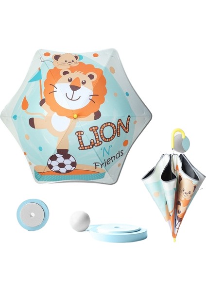 Çizgi Film Güvenlikli Çocuk Şemsiyesi (Yurt Dışından)