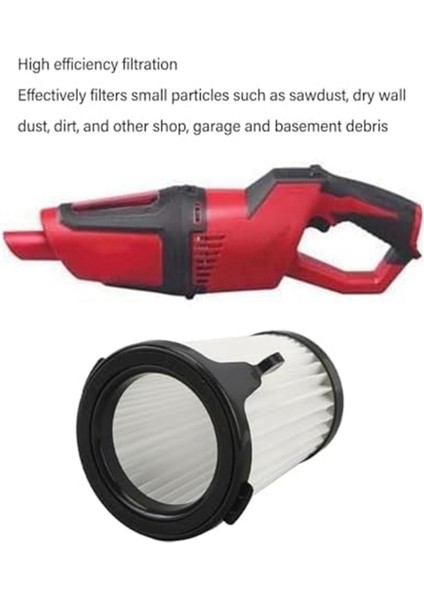 Milwaukee Için 8x 49-90-1950 M12 0850-20 Kompakt Vakum Için Hepa Filtre Değiştirme, Milwaukee, Yıkanabilir ve Yeniden Kullanılabilir (Yurt Dışından) modelleri