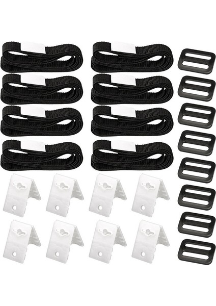 24PCS Yüzme Havuzu Kapak Silindir Bağlantı Kayışları Kit Evrensel Güneş Battaniye Makarası Naylon Dokuma Strip Toka Taşınar (Yurt Dışından)