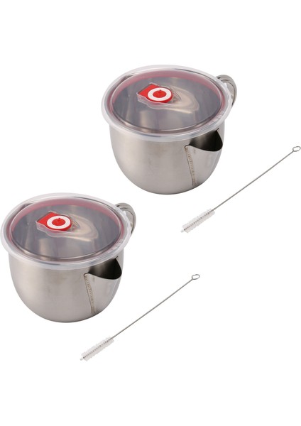 2x 1000ML Çok Fonksiyonlu 304 Paslanmaz Çelik Yağlı Yağ Çorbası Yağ Ayırıcı Yağ Yağlayıcı Filtre Süzgeç Kasesi (Yurt Dışından)