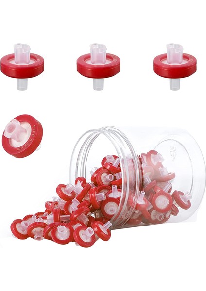 100 Pcs Şırınga Filtreleri Ptfe Hidrofobik 0.22UM Membran 13MM Gözenek Filtrasyonu Steril Olmayan Şırınga Laboratuvarı Filtreleri (Yurt Dışından)