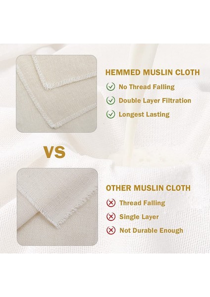 6 Paket Cheeseclothes, Ahit Edilmemiş Saf Pamuklu Muslin Giysileri Yumuşak Kare Peynir Giysileri Yemek, Süzme, Pişirme (Yurt Dışından) fırsatları