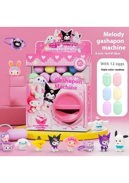 Yeni Sanrio Kuromi Twisting Yumurta Makinesi Kutusu Oyuncaklar Eğlenceli Kapsül Stres Rahatlatıcı Oyuncak Yumurta Eylem Bebek Noel Hediyesi: B/boyut: 12 Bükülmüş Yumurta (Yurt Dışından)