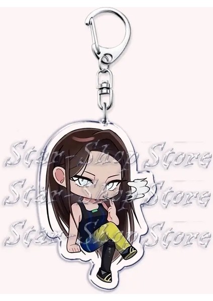 Popüler Anime Uzaylı Sahne Chibis Anahtarlıklar Için Kadın Aksesuarları Çanta Luka Ivan Till Mizi Hyuna Sua Anahtarlar Takı Hayranları Hediyeler Renk: 3 (Yurt Dışından)