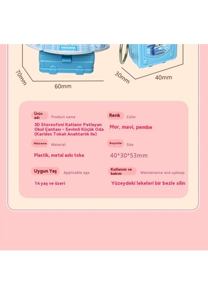 Bebek Evi Odası Modeli Anahtarlık Kolye (Yurt Dışından) fırsatları