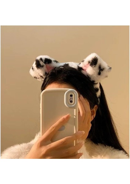 Peluş Sevimli Köpek Kulaklı Saç Bantları, Yüz Temizleme Baş Bandı, Komik Saç Aksesuarları (Yurt Dışından)