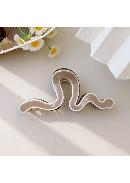 Siyah-Beyaz Çizgili Toka, Dalgalı Köpekbalığı Tipi Saç Tokası, Kuyruk Düğümü Saç Tokası (Yurt Dışından)