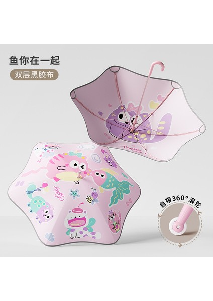 Sevimli Karikatür Tarzı Öğrenci Şemsiyesi (Yurt Dışından)