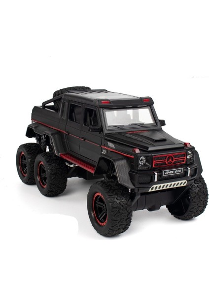 Simülasyon 1:22 Mercedes-Benz G63 6x6 Amortisörlü, Sesli ve Hafif Alaşımlı Oyuncak Arazi Aracı Modeli (Yurt Dışından)