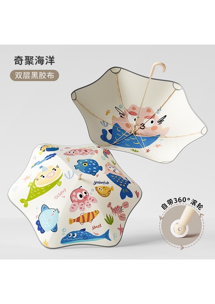 Sevimli Karikatür Tarzı Öğrenci Şemsiyesi (Yurt Dışından)