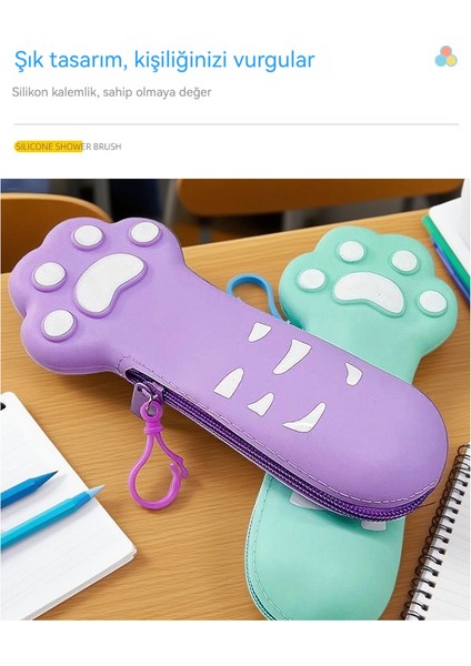 Çizgi Film Tarzı Sevimli Kedi Pençe Silikon Kalem Kutusu (Yurt Dışından) fiyatları