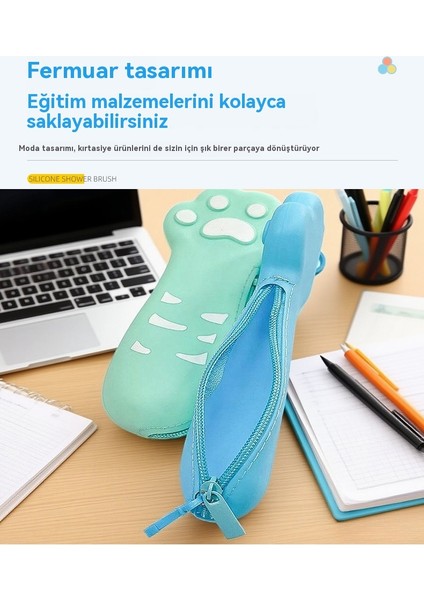 Çizgi Film Tarzı Sevimli Kedi Pençe Silikon Kalem Kutusu (Yurt Dışından) modelleri