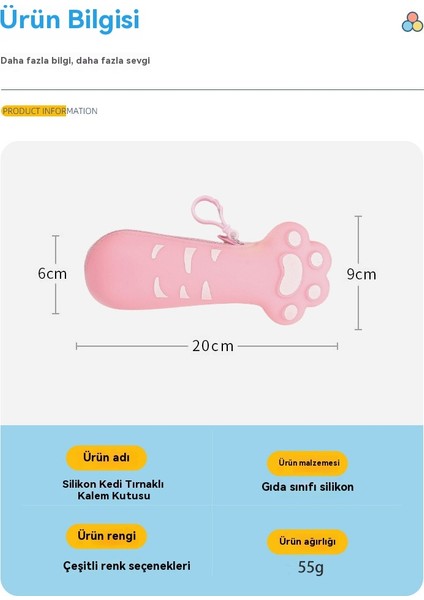 Çizgi Film Tarzı Sevimli Kedi Pençe Silikon Kalem Kutusu (Yurt Dışından) indirimleri