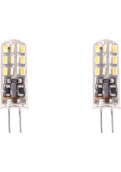 2x G4 LED Spot Ampul Lambası 1.5W 24 Smd 3014 Sıcak Beyaz 12V Dc (Yurt Dışından)