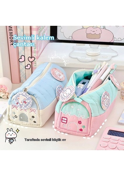 Küçük Ev Kırtasiye Kutusu, Büyük Kapasiteli Saklama Çantası (Yurt Dışından) modelleri