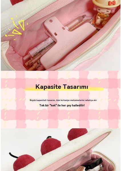 Sevimli Kirazlı Kek Kalem Kutusu Kırtasiye Çantası (Yurt Dışından) fırsatları