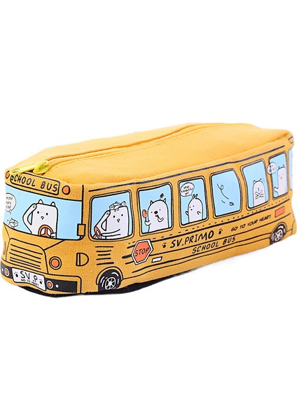 Öğrenci Kırtasiye Minik Hayvanlı Otobüs Kalem Çantası (Yurt Dışından)
