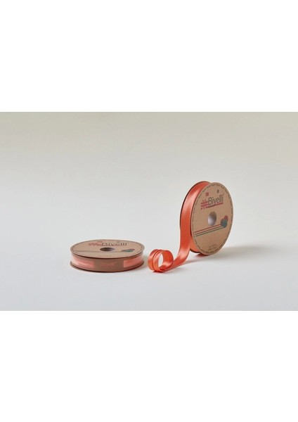 Biye Saten Katlı 028 Turuncu 2 cm 25 Metre Polyester