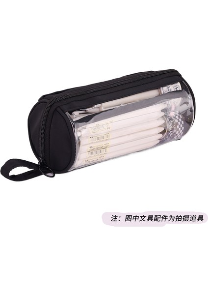 Yeni Model Silindirik Şeffaf Büyük Kapasiteli Kırtasiye Kutusu (Yurt Dışından)