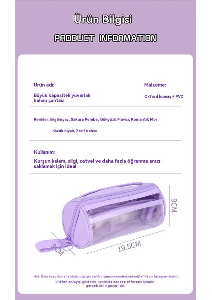 Yeni Model Silindirik Şeffaf Büyük Kapasiteli Kırtasiye Kutusu (Yurt Dışından) indirimleri