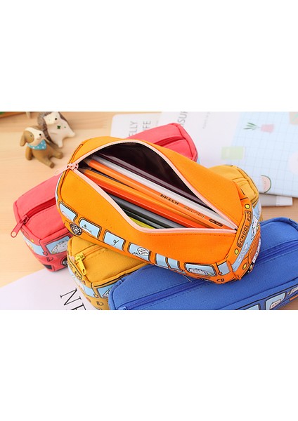 Öğrenci Kırtasiye Minik Hayvanlı Otobüs Kalem Çantası (Yurt Dışından) modelleri