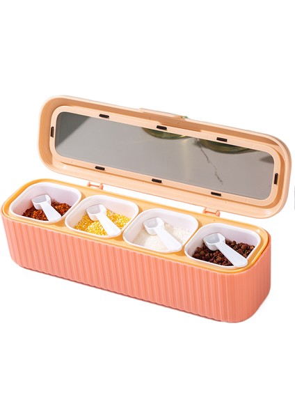 Mutfak Baharat Kutusu, Kaşıklı Dört Bölmeli Baharat Kutusu (Yurt Dışından)