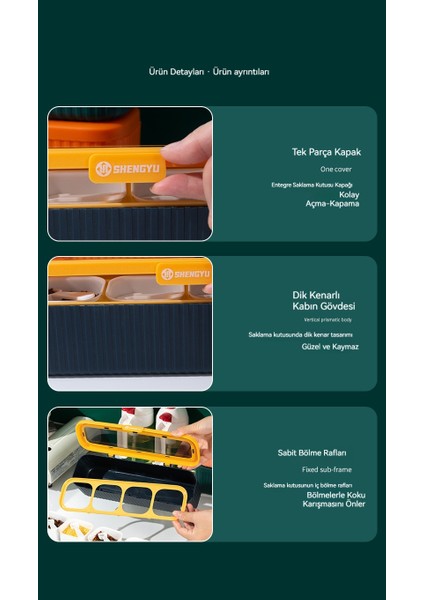 Mutfak Baharat Kutusu, Kaşıklı Dört Bölmeli Baharat Kutusu (Yurt Dışından) modelleri