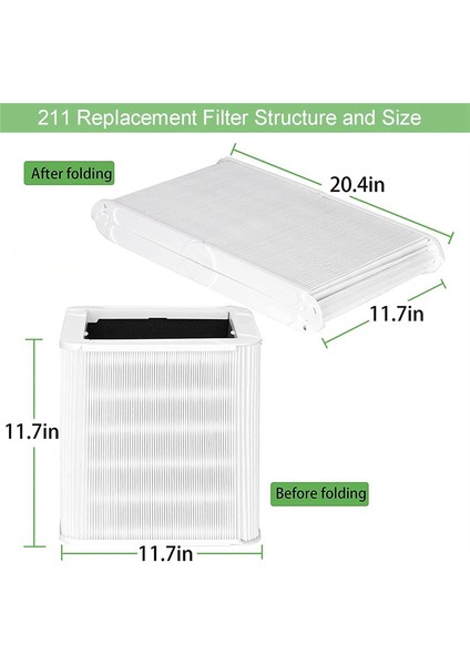 211 Filtre Yedek Filtreleri Blueair Mavi Pure 211+ Filtre Katlanabilir Maksimum Hava Arıtma (Yurt Dışından) fırsatları
