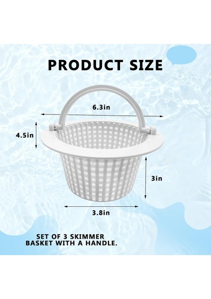 Yüzme Havuzu Skimmer Yedek Sepet Saplı, 3 Pack - Yer Havuz Üstü Duvara Skimmer Sepetler (Yurt Dışından) fiyatları
