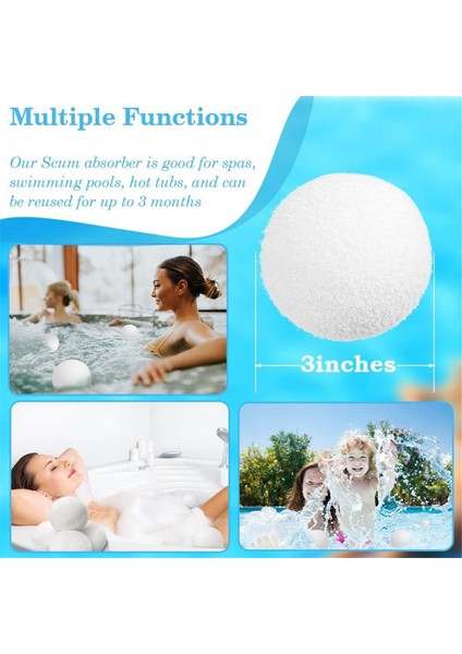 Yeniden Kullanılabilir Yağ Emici Sünger Topu Yıkanabilir Sünger Topu Yüzen Havuz Filtre Sünger Topu (Yurt Dışından) fırsatları