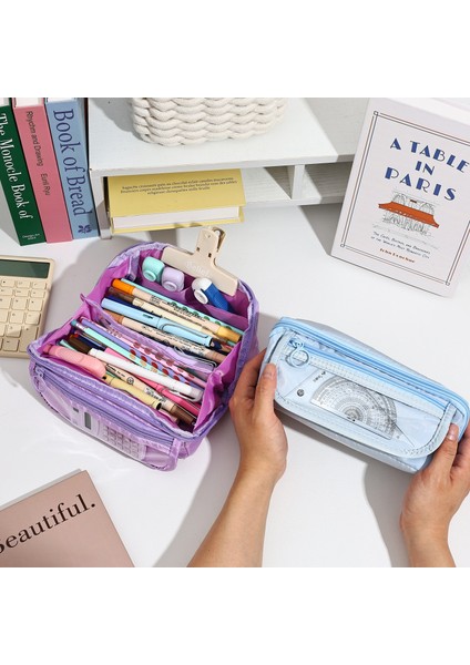 9 Katmanlı Prizma, Büyük Kapasiteli, Sade ve Leke Tutmayan Kırtasiye Kutusu (Yurt Dışından) fiyatları