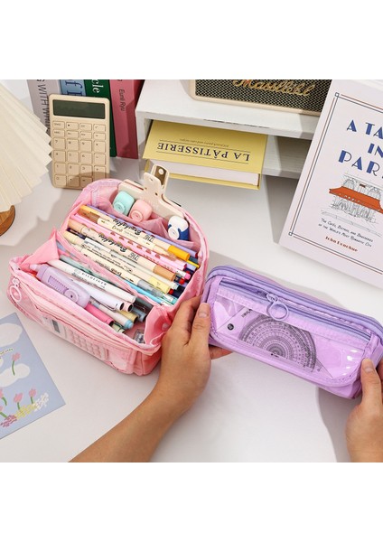 9 Katmanlı Prizma, Büyük Kapasiteli, Sade ve Leke Tutmayan Kırtasiye Kutusu (Yurt Dışından) indirimleri