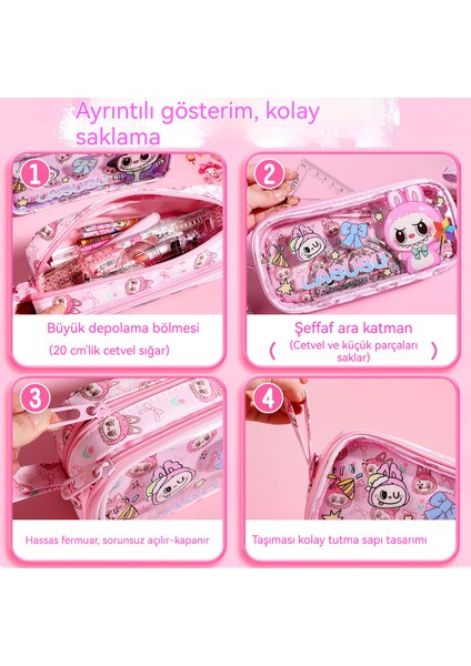 Öğrenci Için Çift Katmanlı, Güzel Görünümlü Çizgi Film Kalem Kutusu (Yurt Dışından) modelleri