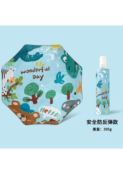 Çizgi Film Güvenlikli Çocuk Şemsiyesi (Yurt Dışından)