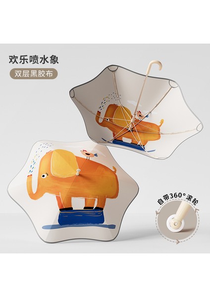 Sevimli Karikatür Tarzı Öğrenci Şemsiyesi (Yurt Dışından)