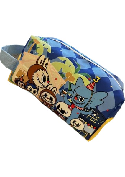 Öğrenci Kırtasiye Kalemlikli, Çizgi Filmli Makyaj Saklama Çantası (Yurt Dışından)