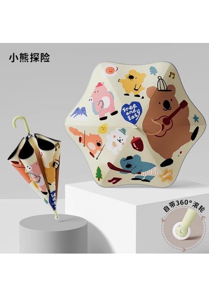 Sevimli Karikatür Tarzı Öğrenci Şemsiyesi (Yurt Dışından)