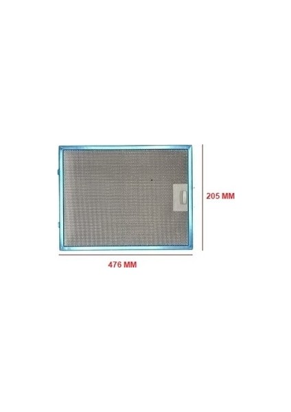 Alüminyum Aspiratör Filitre 205x476 mm