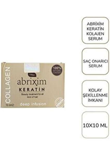 Keratin Protein Ampül 10 ml x 10 Adet Saç Bakımı için Besleyici Doğal İçerik modelleri