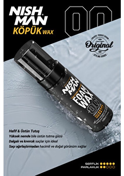 Saç Şekillendirici Köpük Wax 150 ml Elektriklenmeyi Önleyici Kalıntı Bırakmayan Formül fiyatları
