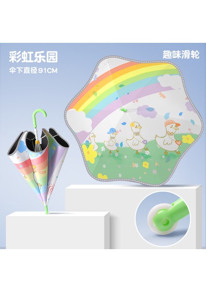 Sevimli Karikatür Tarzı Öğrenci Şemsiyesi (Yurt Dışından)