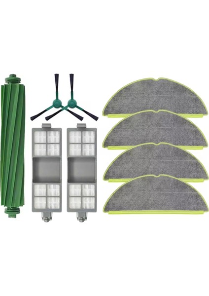 Irobot Roomba 205 Combo / 205 Vac Robot Süpürge Yedek Parçaları Için 9 Adet Ana Fırça Yan Fırça Filtre Paspas Bezi (Yurt Dışından)