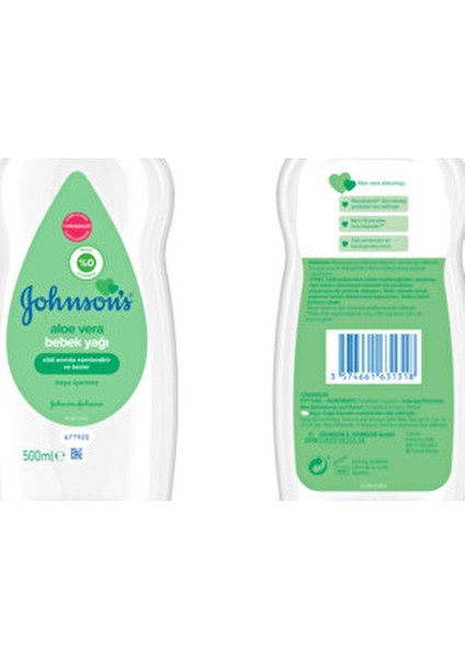 Aloe Vera Bebek Yağı 500 ml Hipoalerjenik Dermatolojik Olarak Test Edilmiş fırsatları